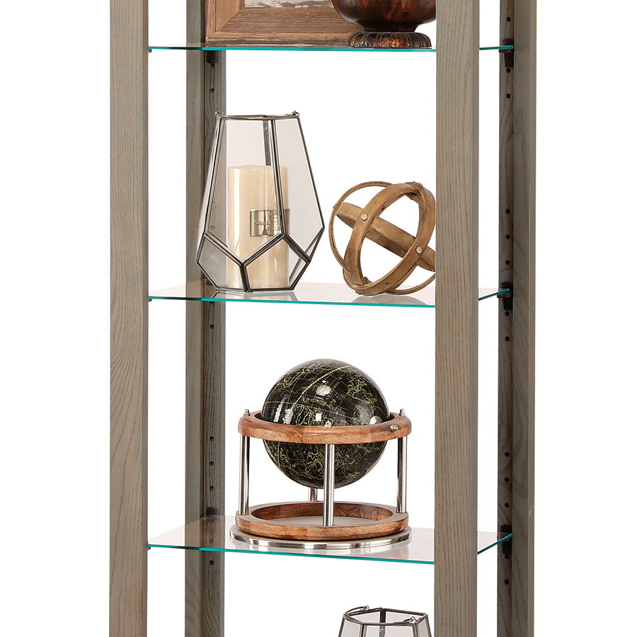 Howard Miller Marcella Curio Floor Clock 611296 shelves and details - Premier Clocks