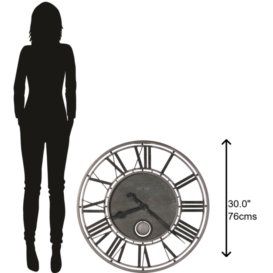 Howard Miller Marius Wall Clock 625707 scale - Premier Clocks