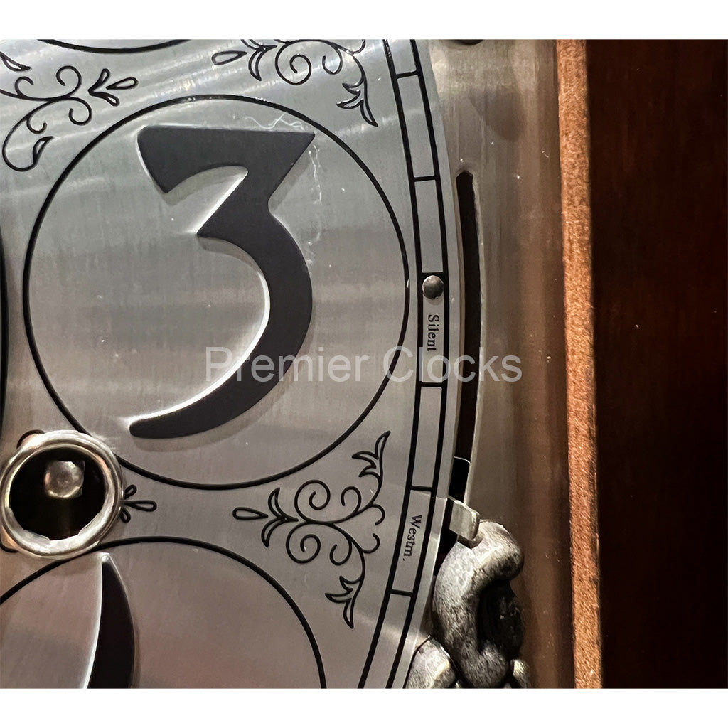 Howard Miller Neilson Grandfather Clock 611102 real photo of the chime levelers - Premier Clocks