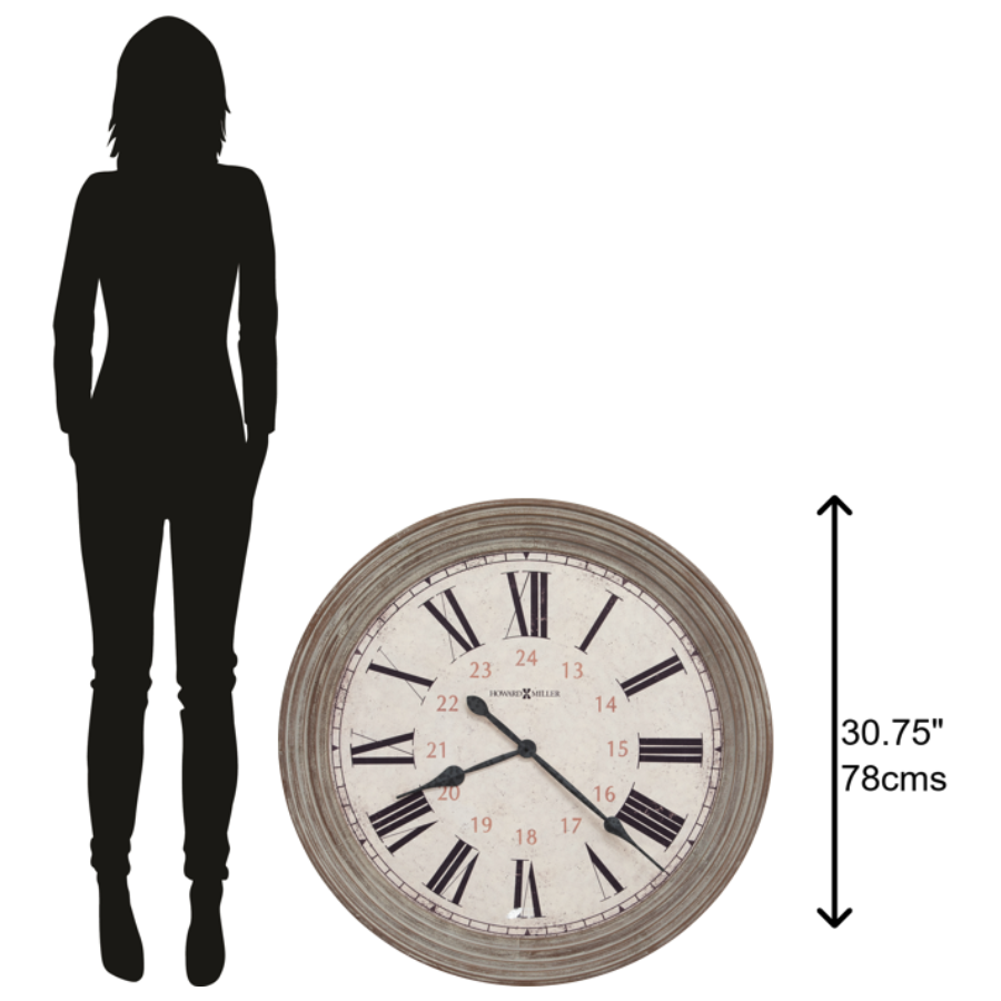 Howard Miller Nesto Wall Clock 625626 scale - Premier Clocks