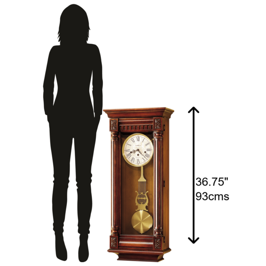 Howard Miller New Haven Wall Clock 620196 scale - Premier Clocks