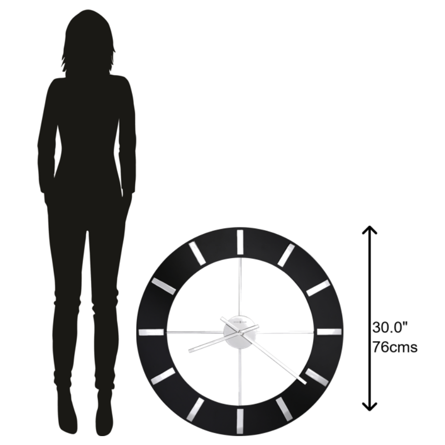 Howard Miller Onyx Wall Clock 625602 Oversized Wall Clock Premier