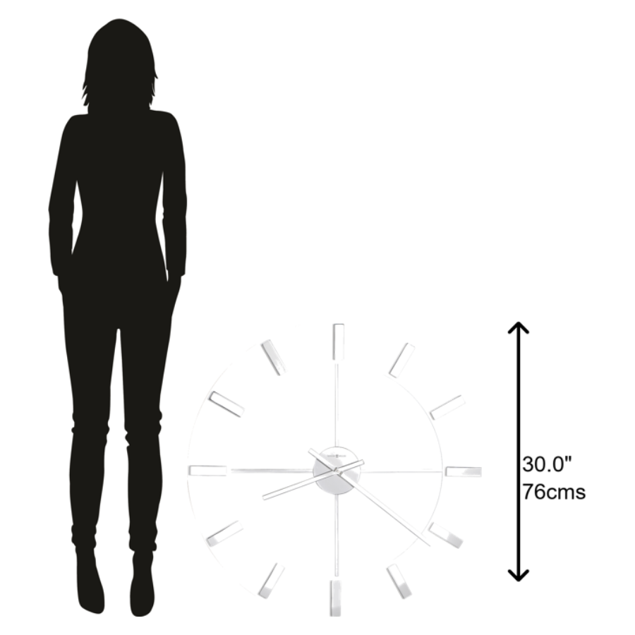 Howard Miller Pearl Wall Clock 625596 scale - Premier Clocks