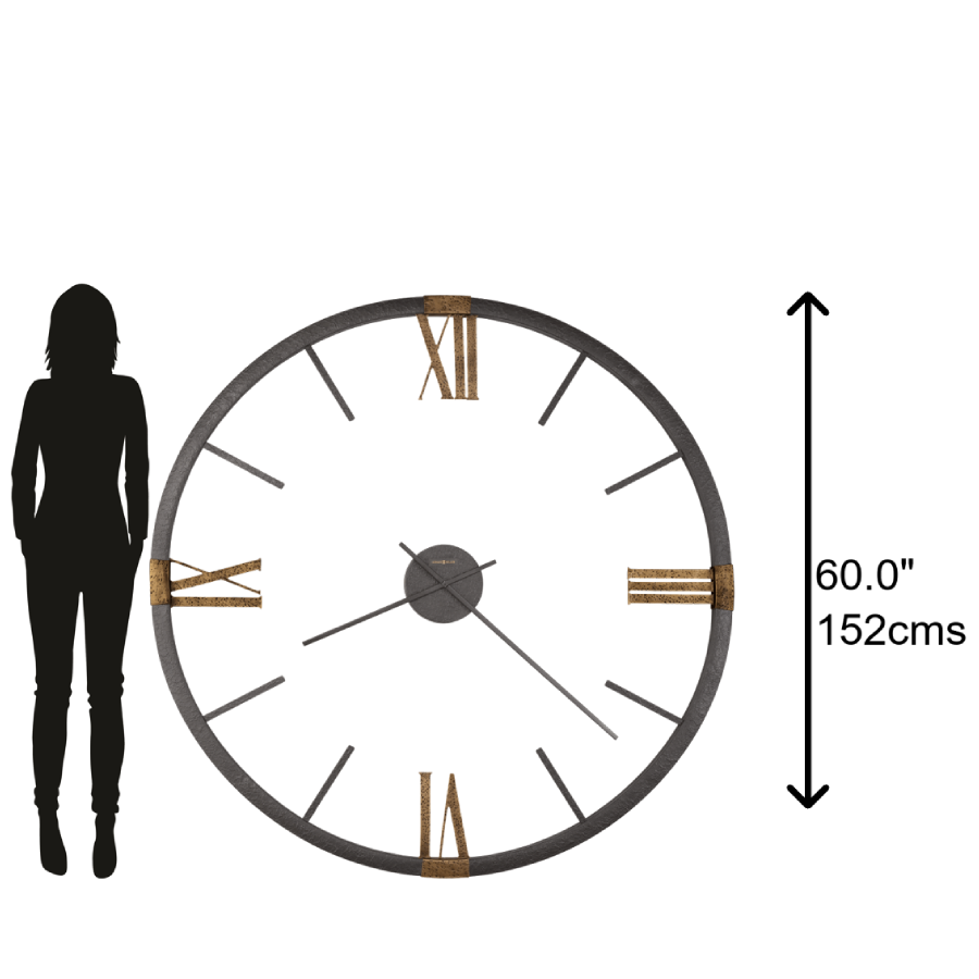 Howard Miller Prospect Park Wall Clock 625570 scale - Premier Clocks