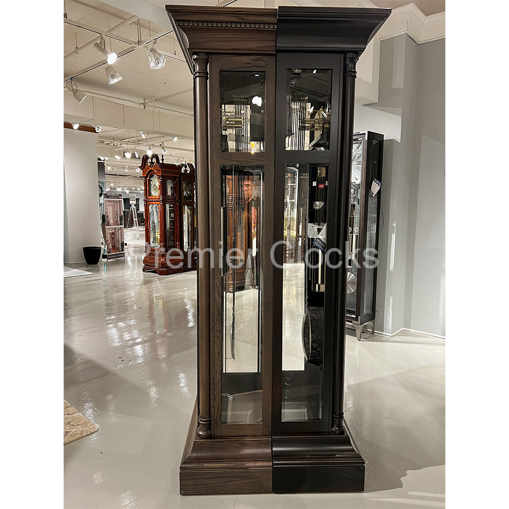 Howard Miller Raina Grandfather Clock 611328 real photo of the side - Premier Clocks