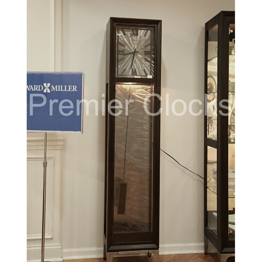 Howard Miller Reid Floor Clock 611304 real photo front - Premier Clocks
