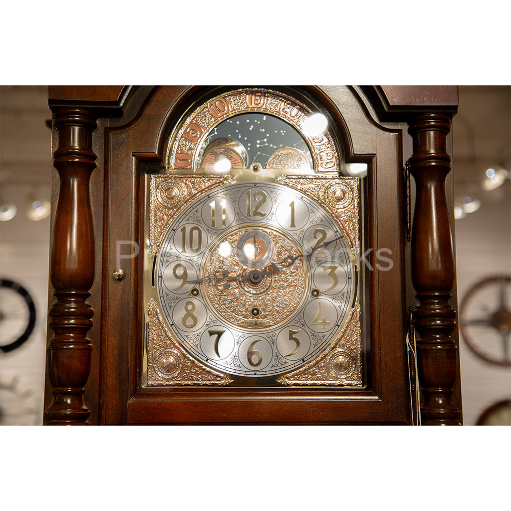 Howard Miller Robinson Grandfather Clock 611042 real photo of the clock face - Premier Clocks