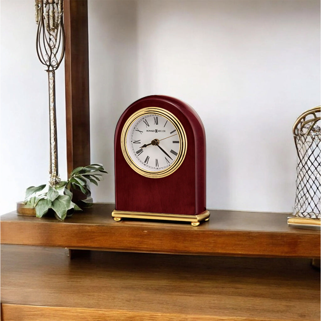 Howard Miller Rosewood Arch Table Clock 613487 in interior - Premier Clocks
