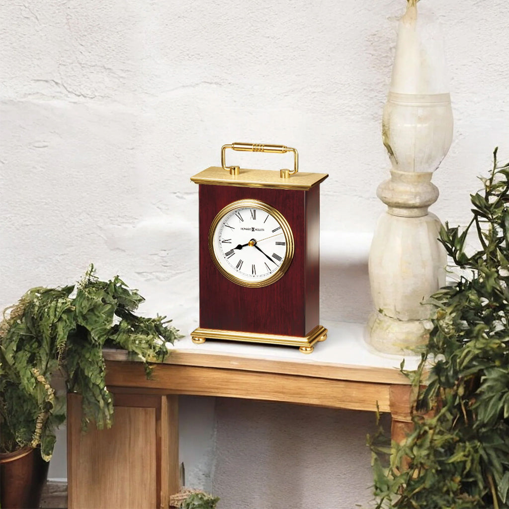 Howard Miller Rosewood Bracket Table Clock 613528 in the office decor - Premier Clocks