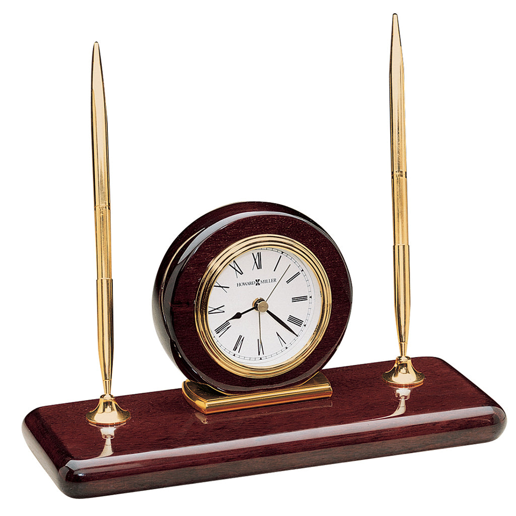 Howard Miller Rosewood Desk Set Table Clock 613588 - Premier Clocks