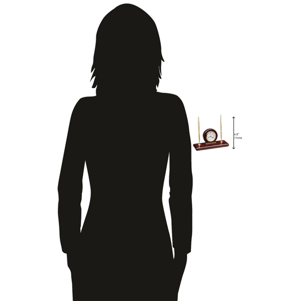 Howard Miller Rosewood Desk Set Table Clock 613588 scale - Premier Clocks