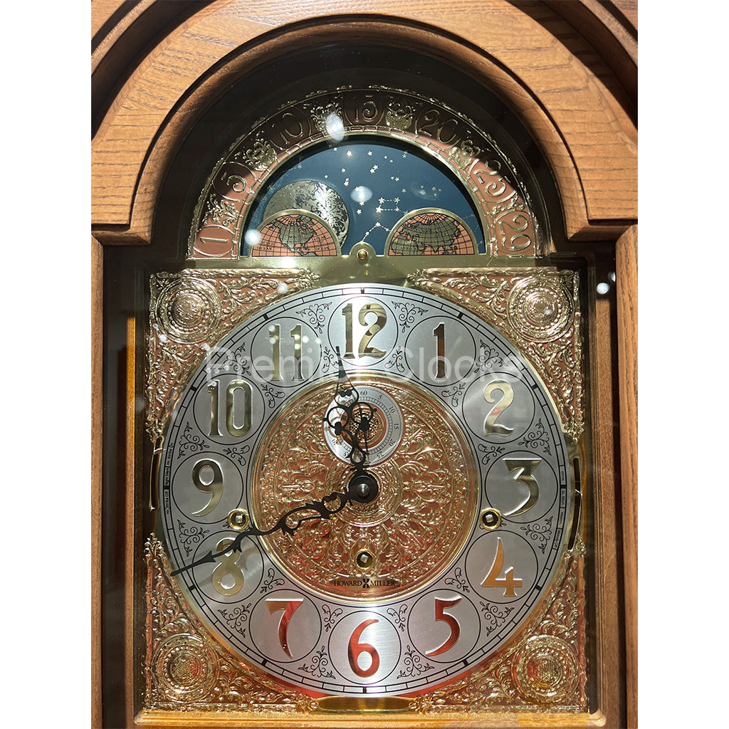 Howard Miller Schultz Grandfather Clock 611044 real photo of the dial - Premier Clocks