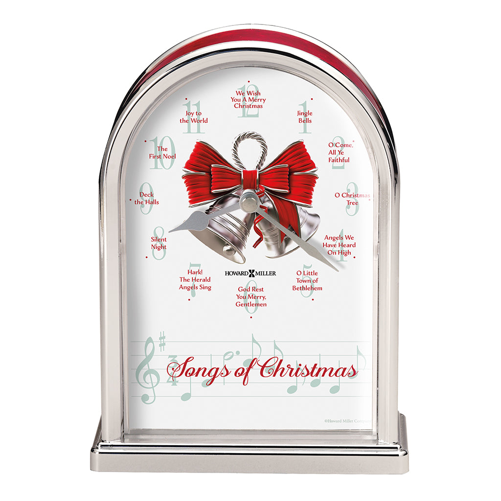 Howard Miller Songs Of Christmas Table Clock 645820 front - Premier Clocks