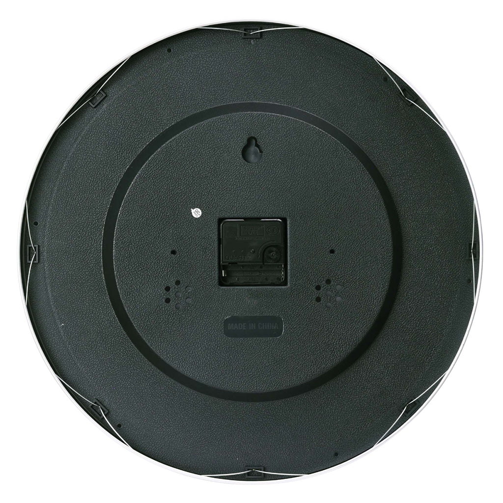 Howard Miller Spokane Wall Clock 625450 back showing battery-operated movement - Premier Clocks