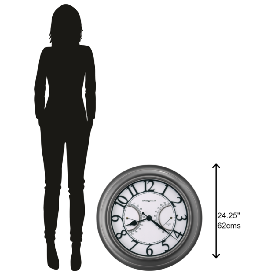 24 outdoor clock with thermometer