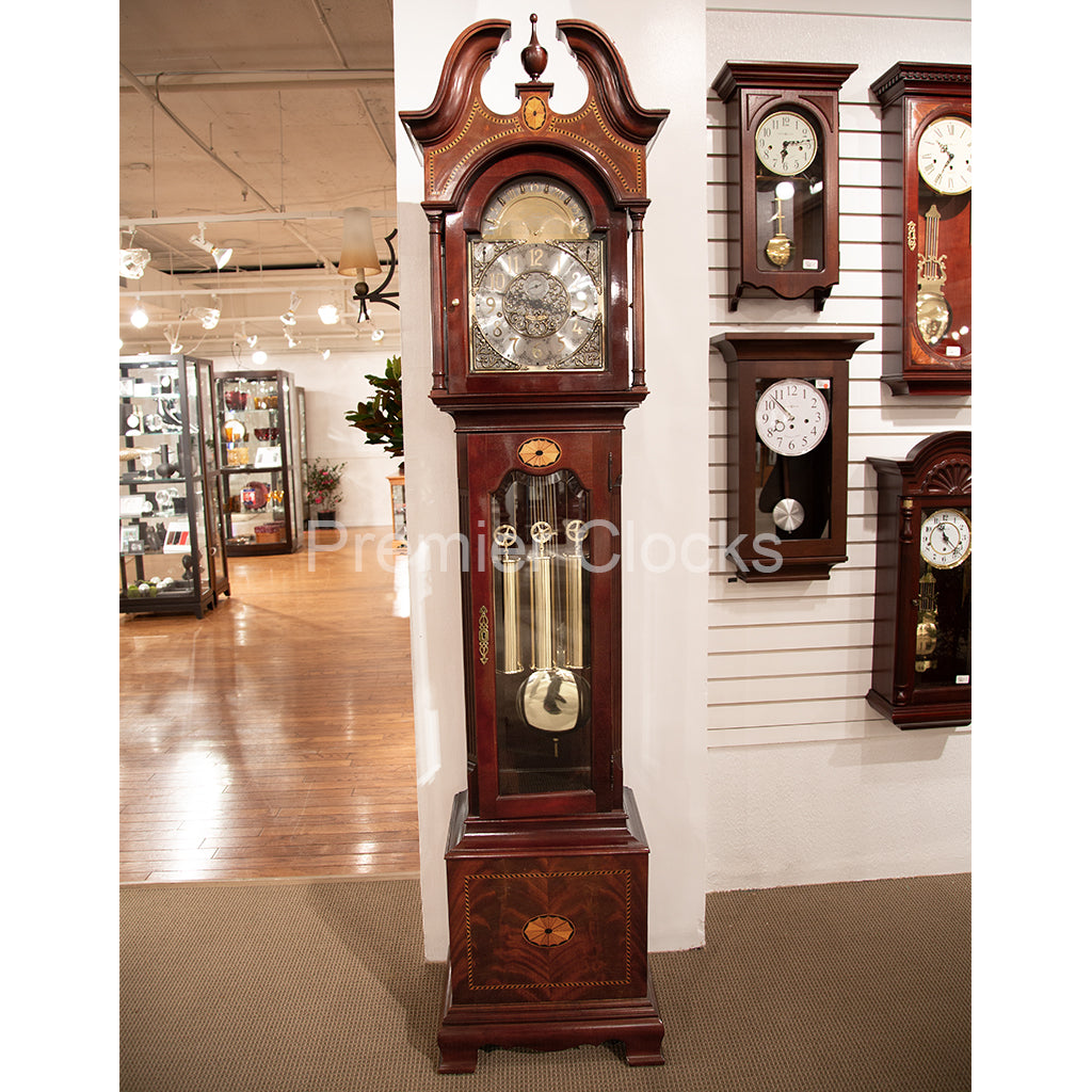 Howard Miller Taylor Grandfather Clock 610648 real photo of the front - Premier Clocks