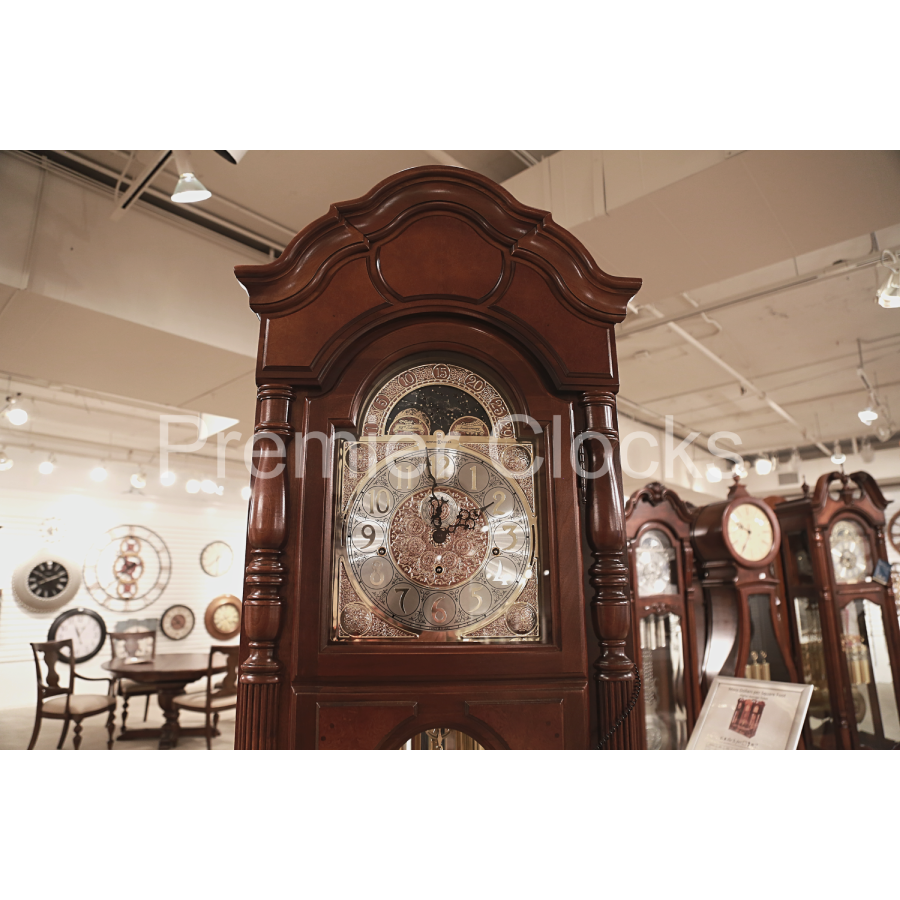 Howard Miller Wilford Grandfather Clock 611226 real photo arched bonnet - Premier Clocks