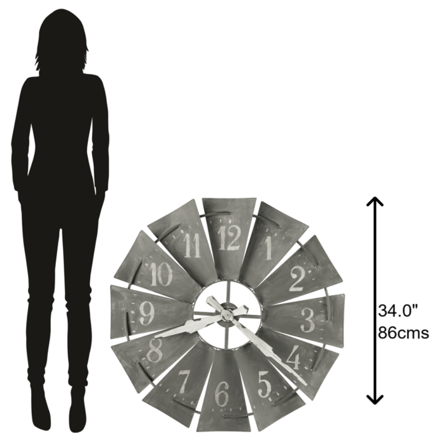 Howard Miller Windmill Oversized Wall Clock 625671 scale - Premier Clocks