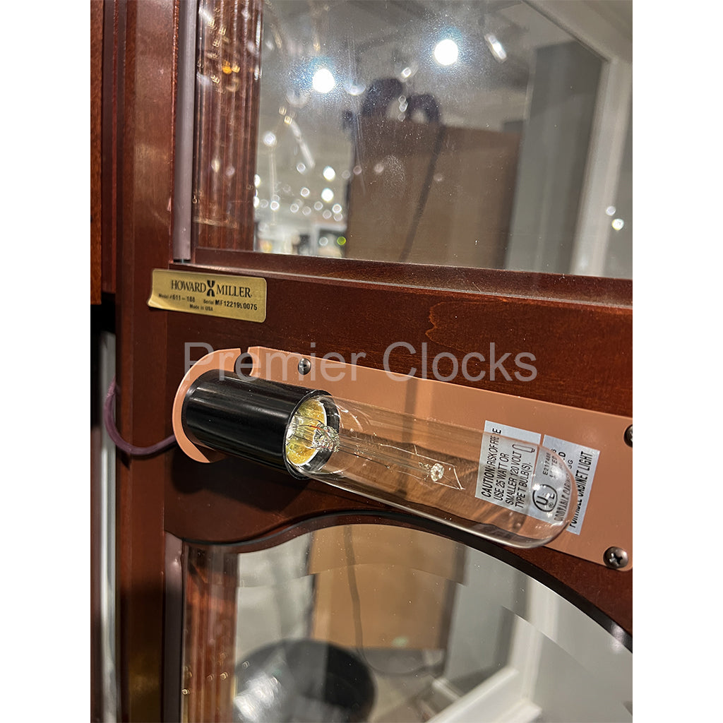 Howard Miller Winterhalder II Grandfather Clock 611188 real photo of the light inside - Premier Clocks