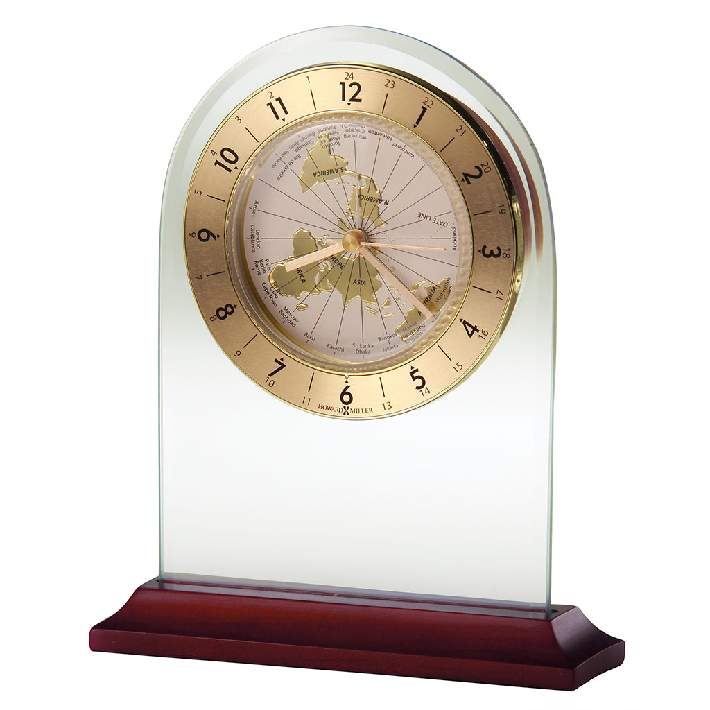 Howard Miller World Time Arch Table Clock 645603 - Premier Clocks