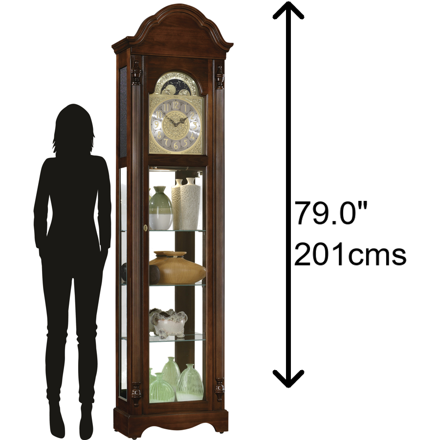 Ridgeway Clarksburg Curio Grandfather Clock 2041 scale - Premier Clocks