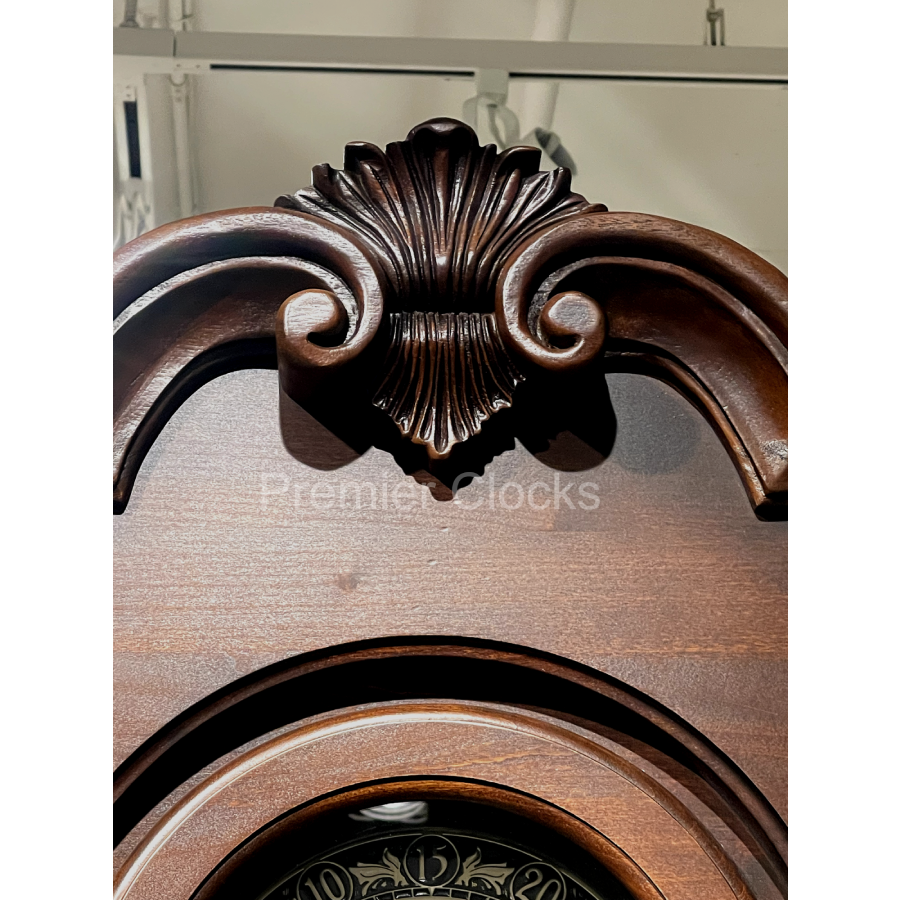 Ridgeway Henley Grandfather Clock 2592 real photo bonnet carvings - Premier Clocks