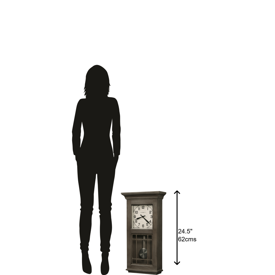 Howard Miller Amos Wall Clock 625669 scale at Premier Clocks