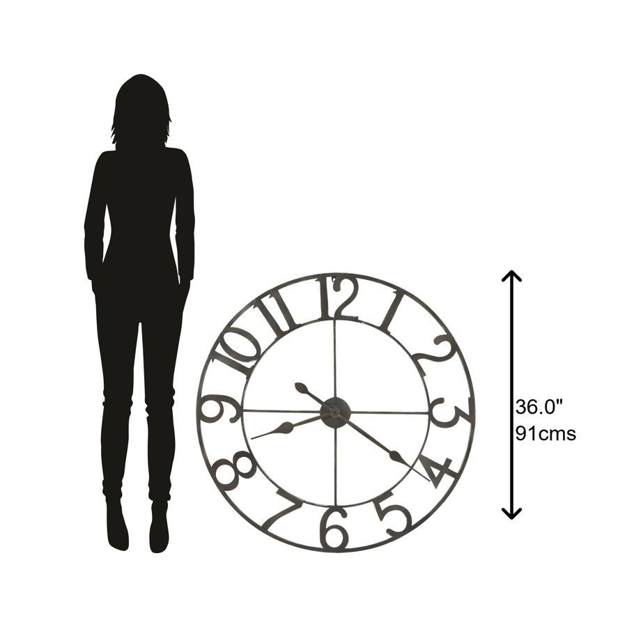 Howard Miller Artwell Wall Clock 625658 scale at Premier Clocks