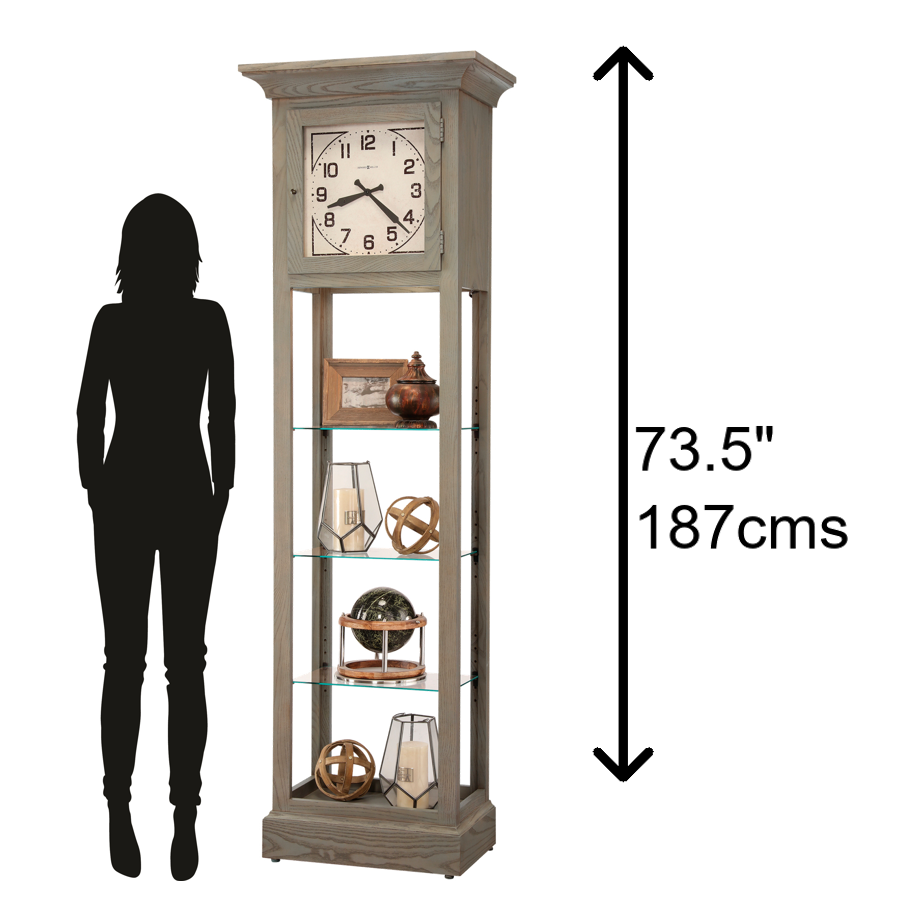 Howard Miller Marcella Curio Floor Clock 611296 - scale - Premier Clocks