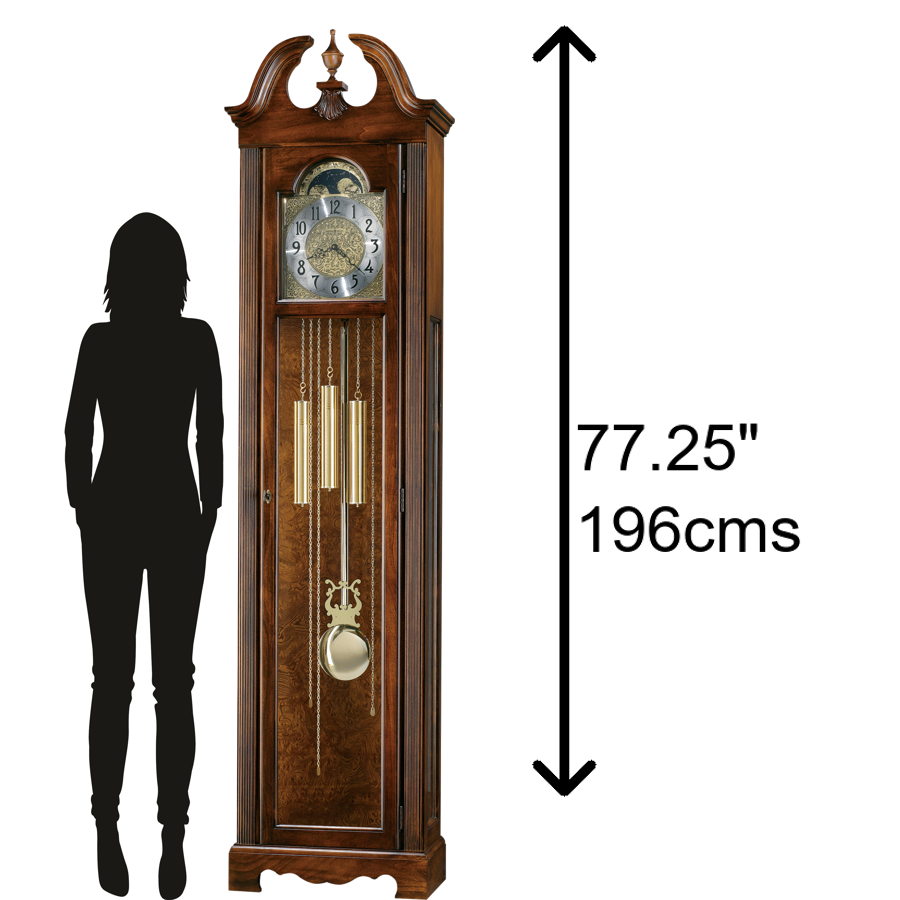 Howard Miller Princeton Grandfather Clock 611138 scale at Premier Clocks