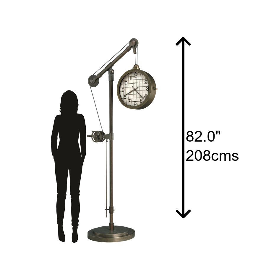 Howard Miller Pulley Time Floor Clock 615092 - scale - Premier Clocks