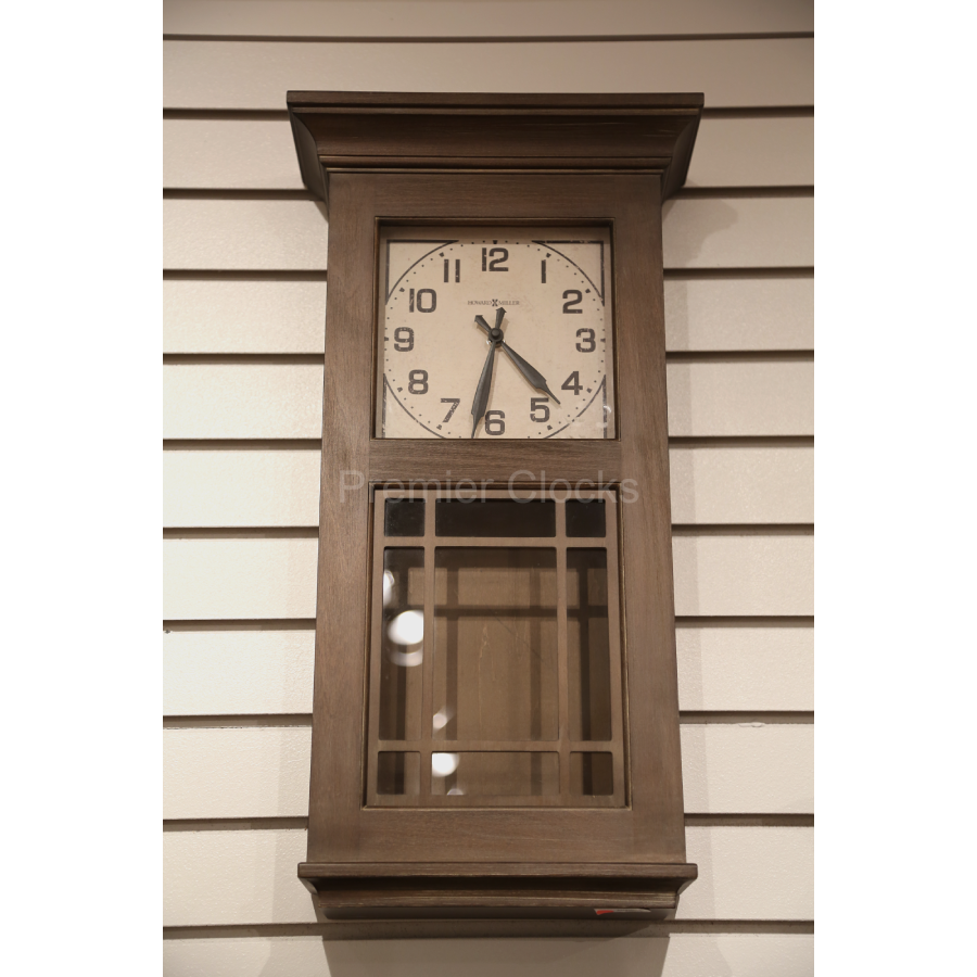 Howard Miller Amos Wall Clock 625669 real photo front view - Premier Clocks