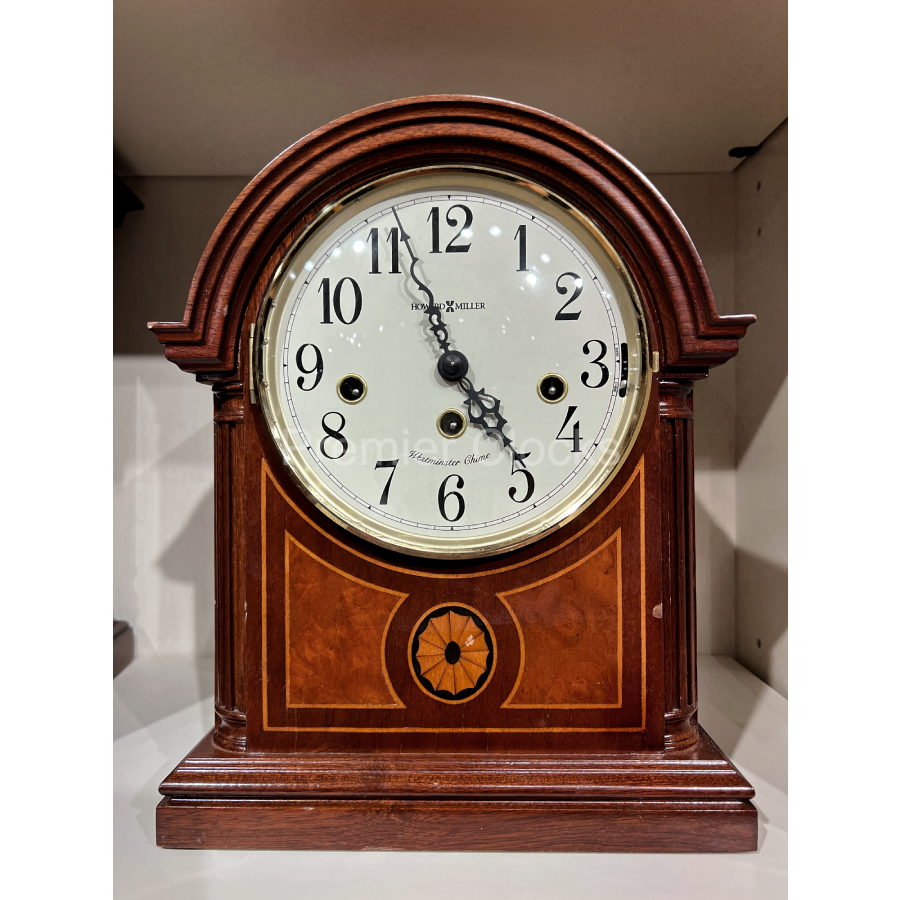 Howard Miller Barrister Mantel Clock 613180 real image front view - Premier Clocks