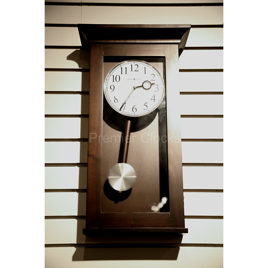 Howard Miller Braxton Wall Clock 625628 real photo front - Premier Clocks