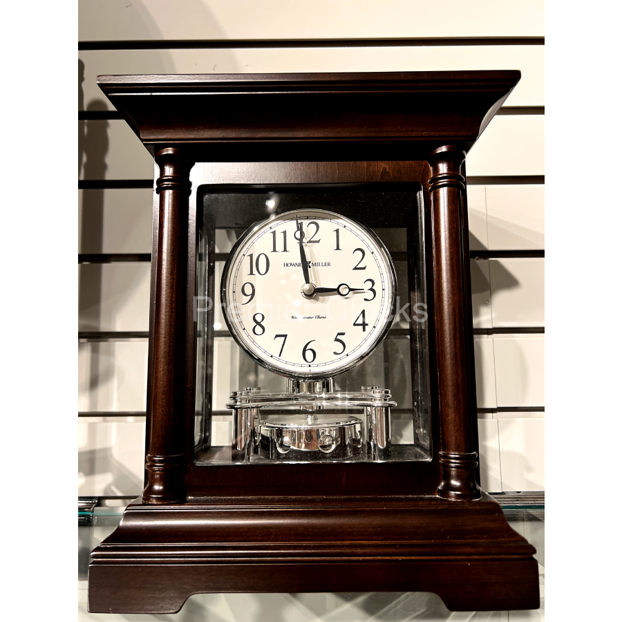 Howard Miller Cassidy Mantel Clock 635198 real image front view - Premier Clocks