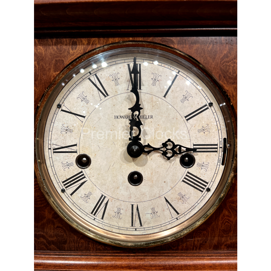 Howard Miller Circa Mantel Clock 630212 real image of dial showing details and clock hands - Premier Clocks