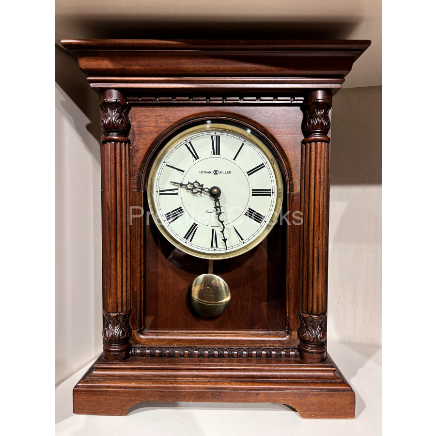 Howard Miller Langeland Mantel Clock 635133 real image front view - Premier Clocks