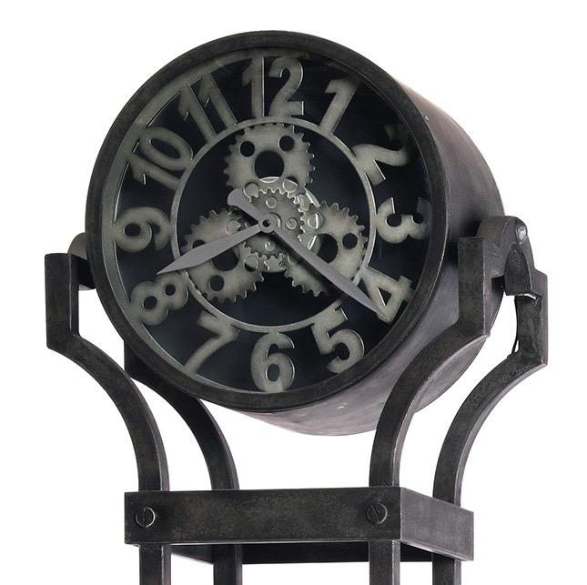 Howard Miller Hourglass III Floor Clock 615116 - cloak head and dial - Premier Clocks