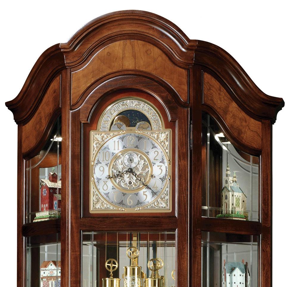 Howard Miller Majestic II Curio Floor Clock 610939 bonnet - Premier Clocks